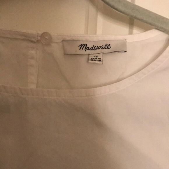 Madewell 3/4 puff sleeves blouse white xs - Picture 4 of 6